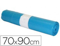 Rollo 10 bolsas basura azules 110µ 70x90cm. 50l.